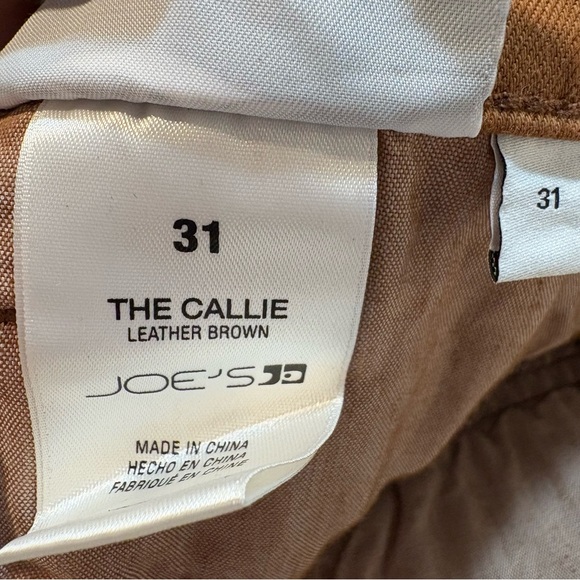 Joe’s Jeans The Callie High Rise Cropped Boot Leather Brown, Size 31 - Picture 8 of 15